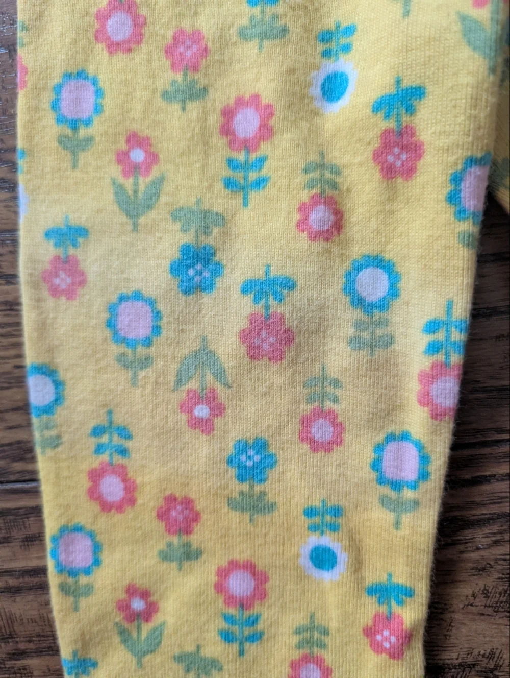 Gymboree Happy Rainbow Pink Smo cked‎ with Yellow Floral Leggings
